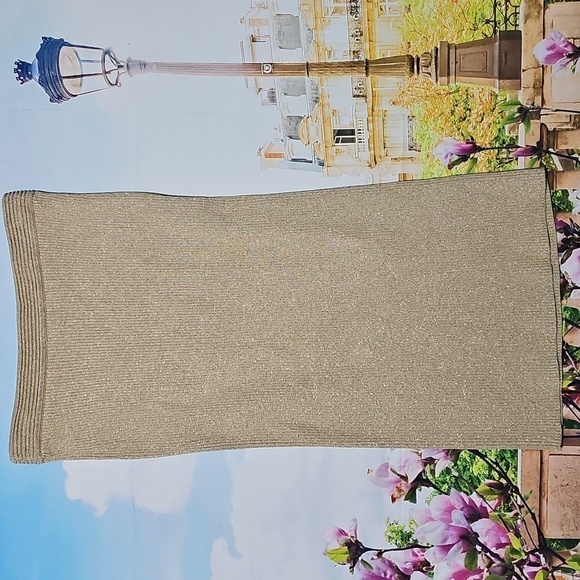 Michael Kors Glittery Elegant Gold Skirt Size Small - Picture 1 of 5